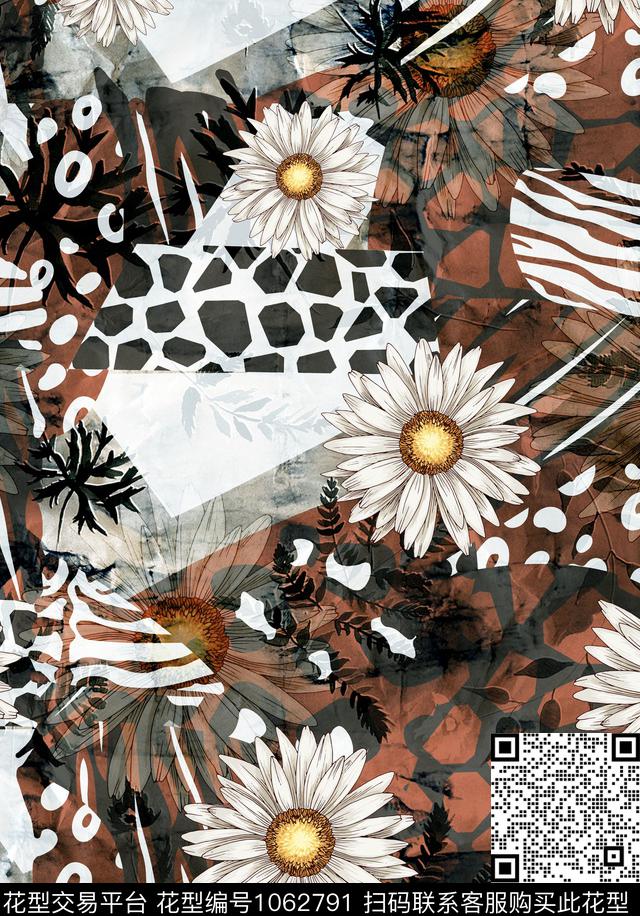 数码华亿平台花卉女装数码印花华亿平台下载（图片编号: 1062791） - 瓦栏（Walan）