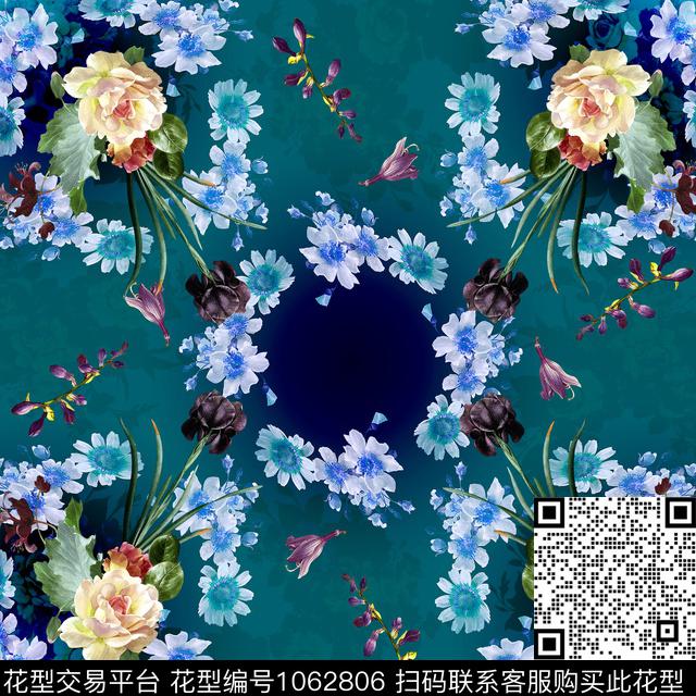 方巾中东油画华亿平台数码印花华亿平台下载（图片编号: 1062806） - 瓦栏（Walan）