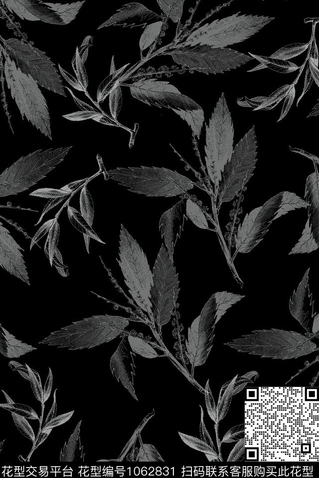 手绘花卉满版散花简约数码印花华亿平台下载（图片编号: 1062831） - 瓦栏（Walan）