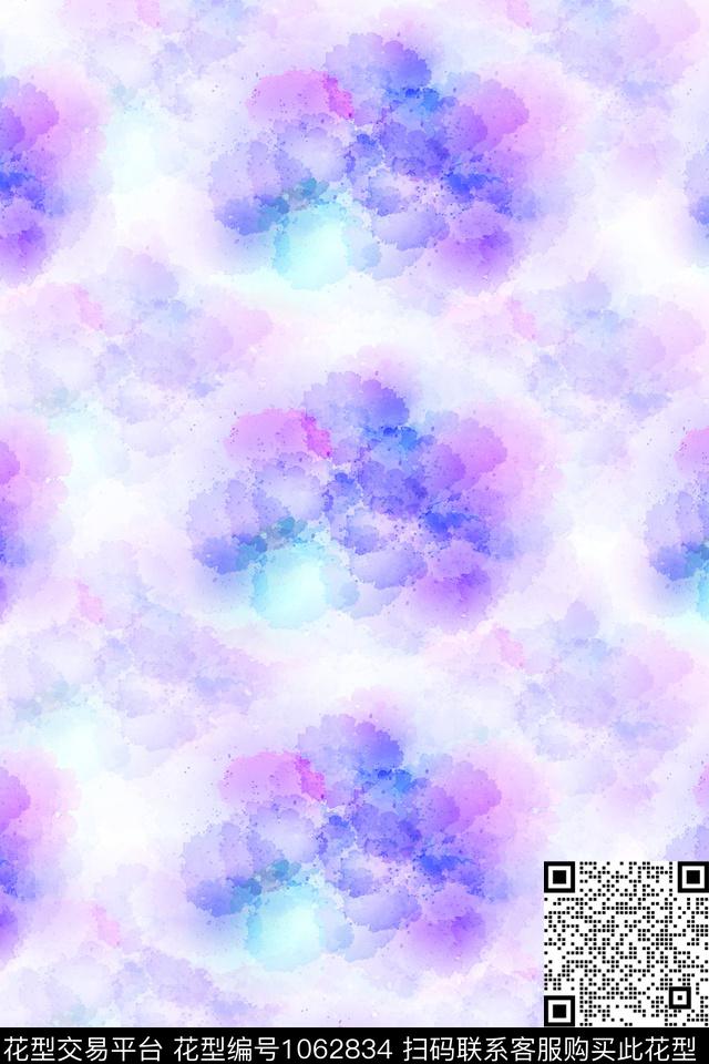 春夏华亿平台水彩花卉印花传统印花华亿平台下载（图片编号: 1062834） - 瓦栏（Walan）