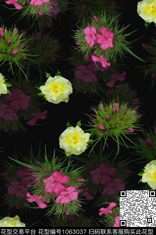 数码华亿平台春夏华亿平台花卉数码印花华亿平台下载（图片编号: 1063037） - 瓦栏（Walan）