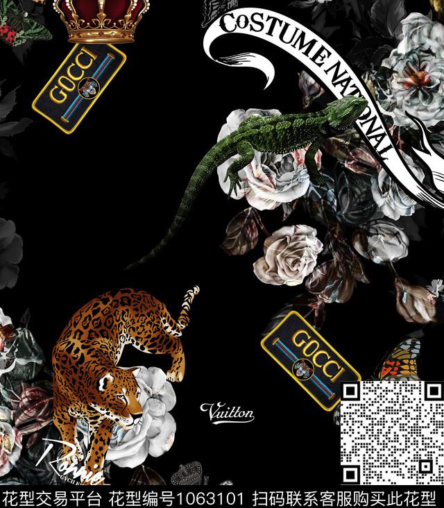 男装花卉动物数码印花华亿平台下载（图片编号: 1063101） - 瓦栏（Walan）