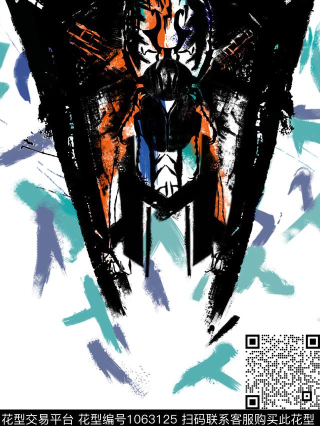 羽绒服昆虫抽象数码印花华亿平台下载（图片编号: 1063125） - 瓦栏（Walan）