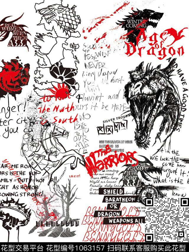 抽象复古手绘花卉数码印花华亿平台下载（图片编号: 1063157） - 瓦栏（Walan）