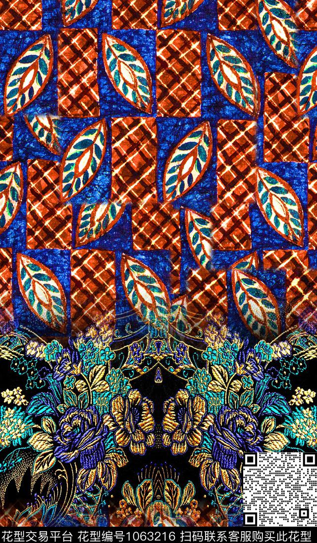 中老年华亿平台真丝雪纺华亿平台真丝定位花数码印花华亿平台下载（图片编号: 1063216） - 瓦栏（Walan）