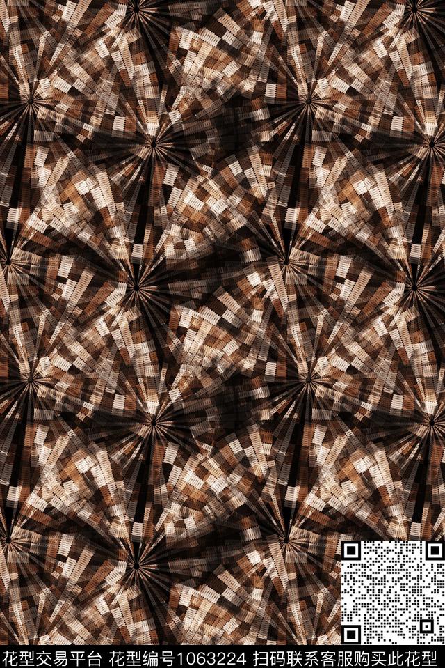 条纹民族风抽象数码印花华亿平台下载（图片编号: 1063224） - 瓦栏（Walan）