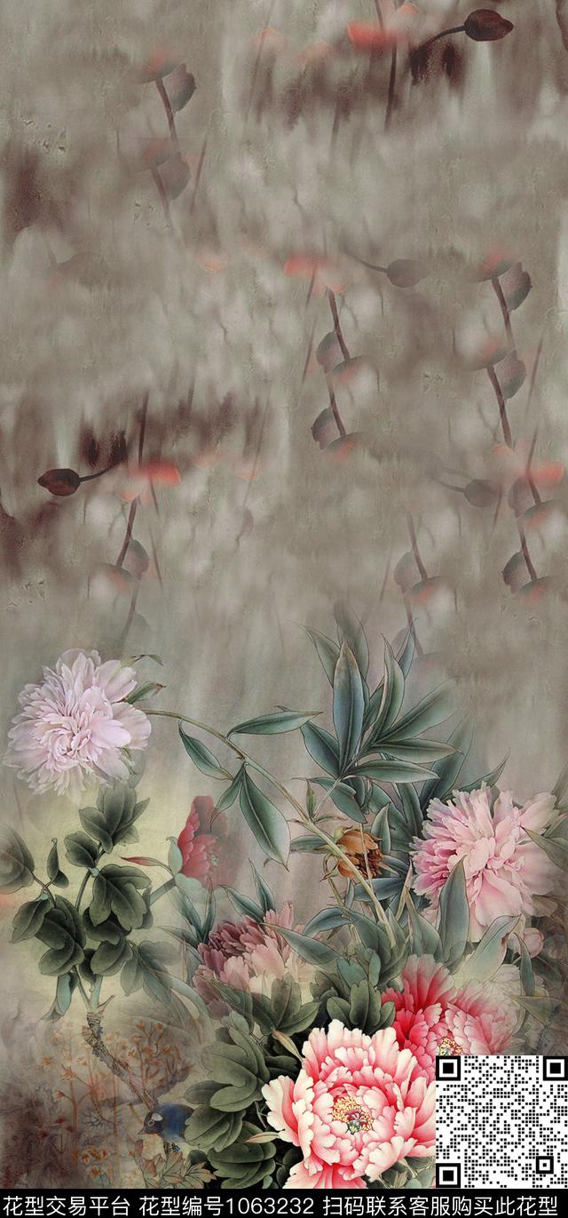 花卉手绘花卉油画华亿平台数码印花华亿平台下载（图片编号: 1063232） - 瓦栏（Walan）