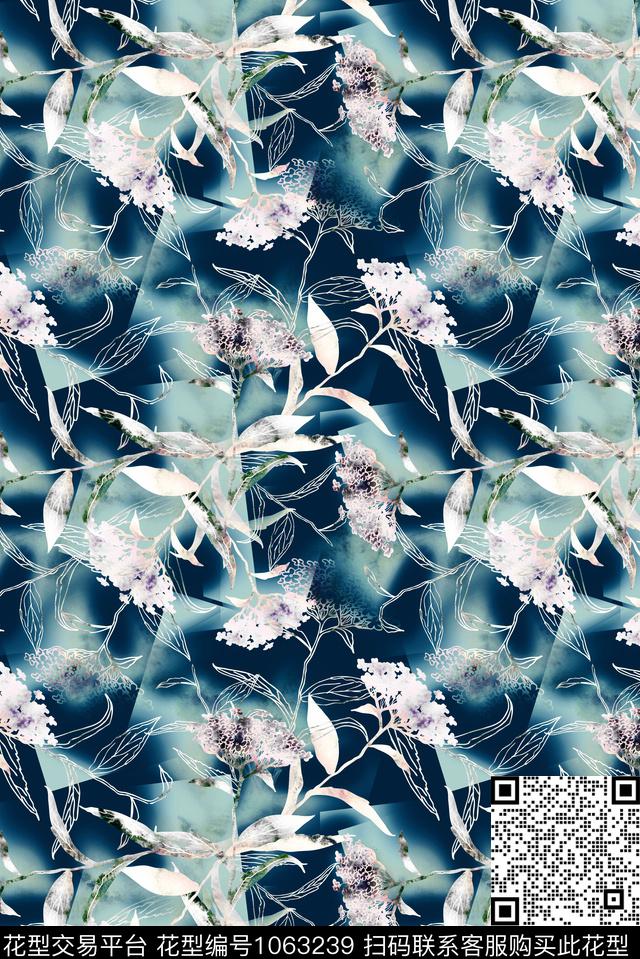 数码华亿平台民族风抽象数码印花华亿平台下载（图片编号: 1063239） - 瓦栏（Walan）