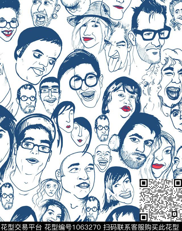 数码华亿平台抽象大牌风数码印花华亿平台下载（图片编号: 1063270） - 瓦栏（Walan）