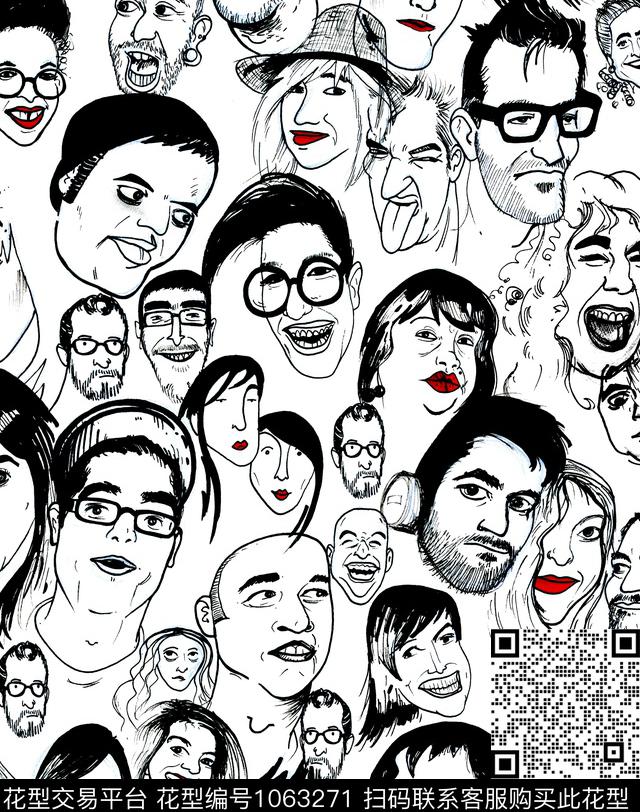 数码华亿平台抽象大牌风数码印花华亿平台下载（图片编号: 1063271） - 瓦栏（Walan）