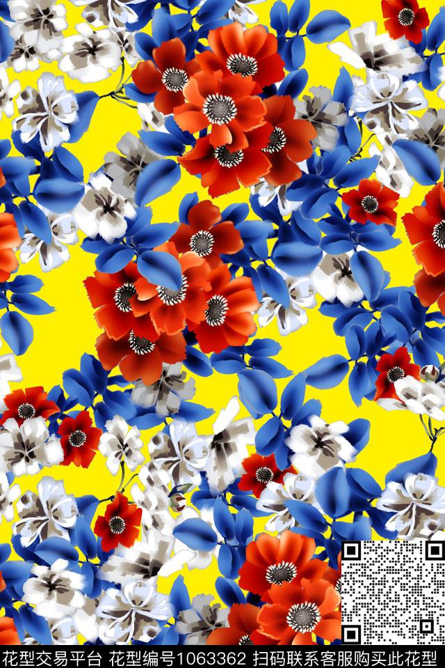 数码华亿平台小碎花春夏华亿平台数码印花华亿平台下载（图片编号: 1063362） - 瓦栏（Walan）