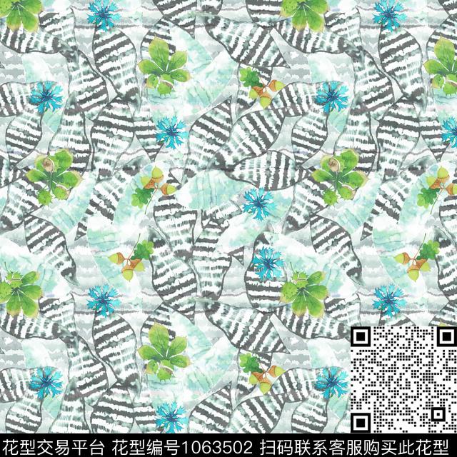 肌理大牌风热带华亿平台数码印花华亿平台下载（图片编号: 1063502） - 瓦栏（Walan）