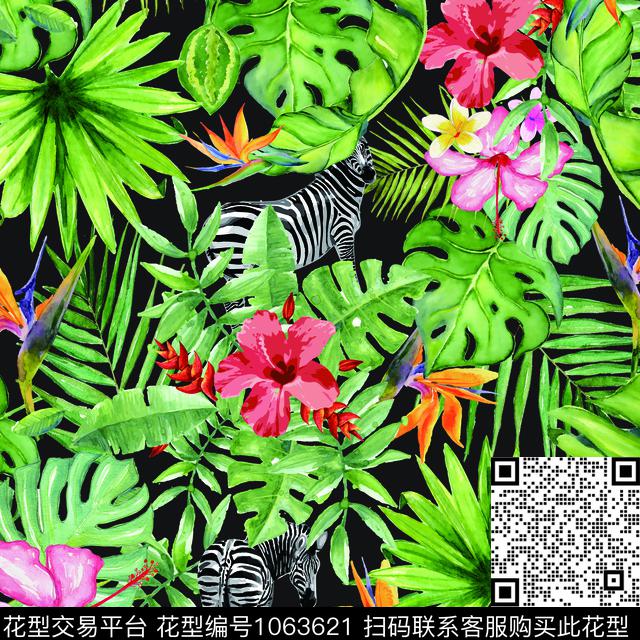 数码华亿平台手绘花卉机械数码印花华亿平台下载（图片编号: 1063621） - 瓦栏（Walan）