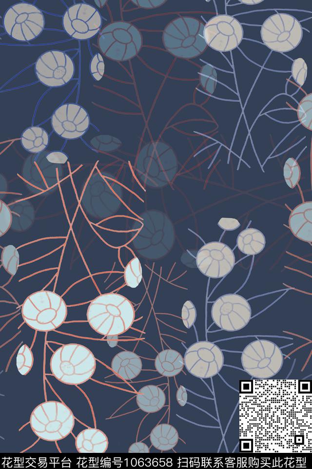 波点樱桃圆圈与波点传统印花华亿平台下载（图片编号: 1063658） - 瓦栏（Walan）