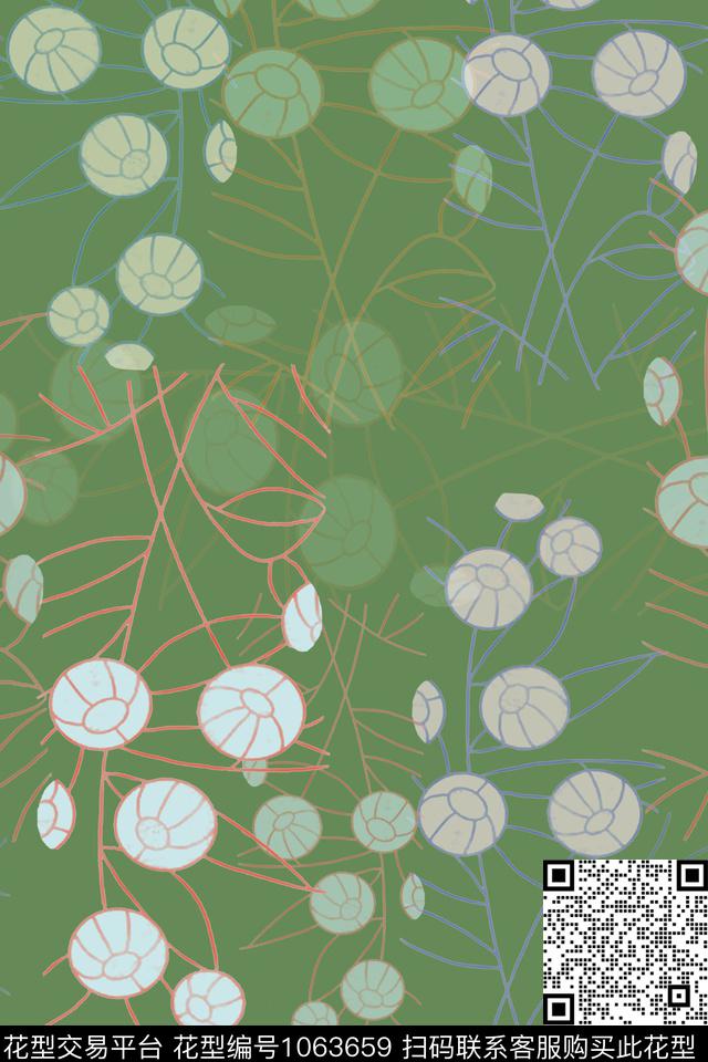 波点樱桃圆圈与波点传统印花华亿平台下载（图片编号: 1063659） - 瓦栏（Walan）