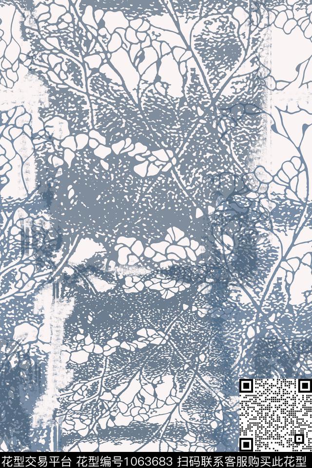 抽象签字笔印花手绘线条笔触数码印花华亿平台下载（图片编号: 1063683） - 瓦栏（Walan）