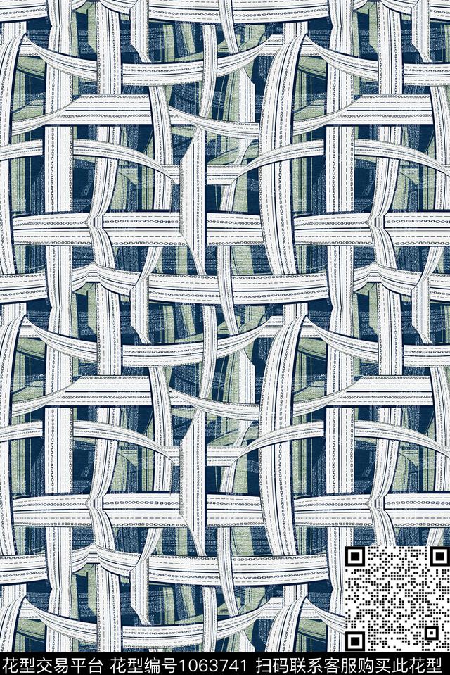 民族风抽象几何数码印花华亿平台下载（图片编号: 1063741） - 瓦栏（Walan）