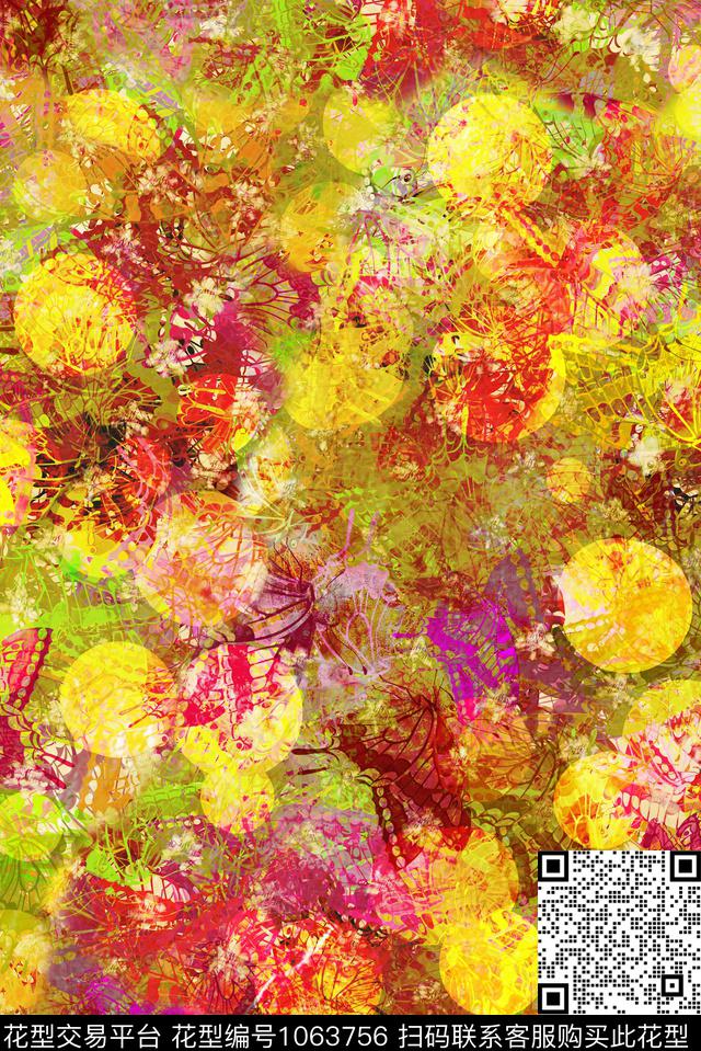 条纹民族风抽象数码印花华亿平台下载（图片编号: 1063756） - 瓦栏（Walan）