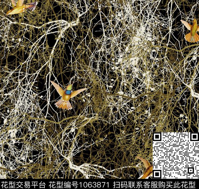 数码华亿平台抽象男装数码印花华亿平台下载（图片编号: 1063871） - 瓦栏（Walan）