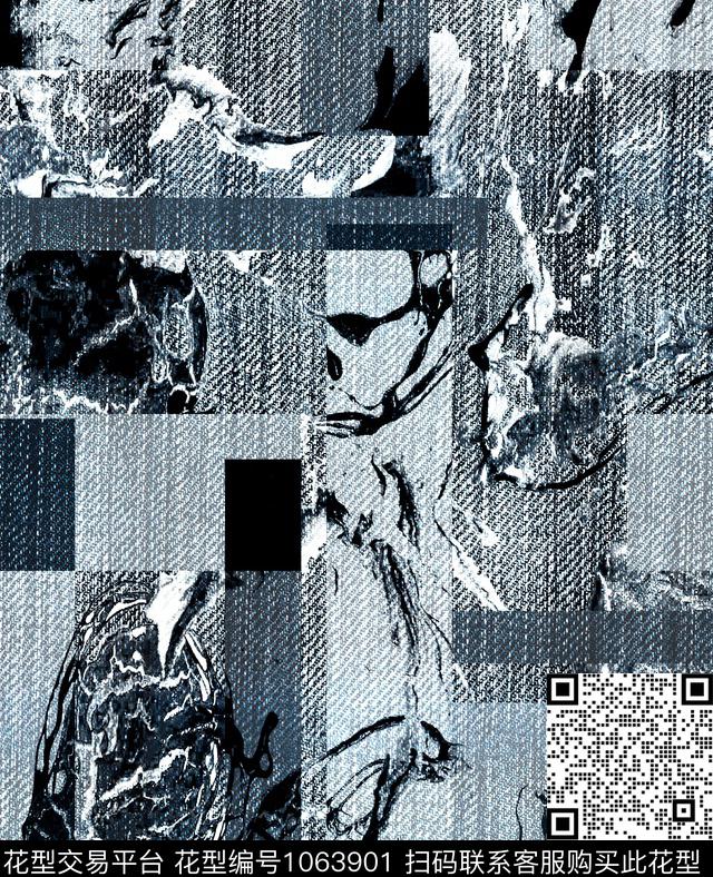 数码华亿平台抽象男装数码印花华亿平台下载（图片编号: 1063901） - 瓦栏（Walan）