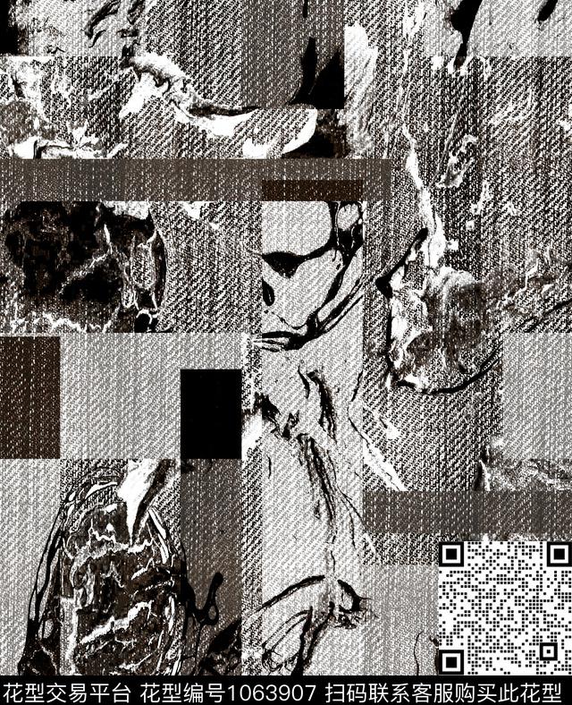 数码华亿平台抽象男装数码印花华亿平台下载（图片编号: 1063907） - 瓦栏（Walan）