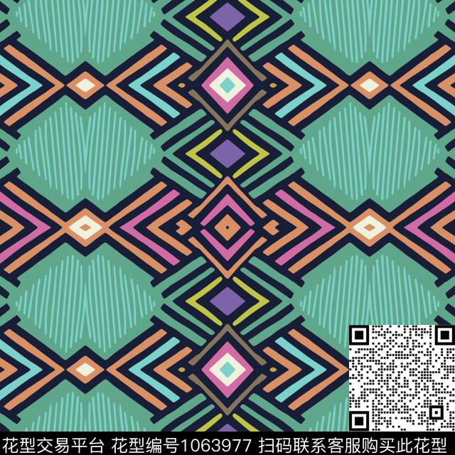 数码华亿平台民族风大牌风数码印花华亿平台下载（图片编号: 1063977） - 瓦栏（Walan）