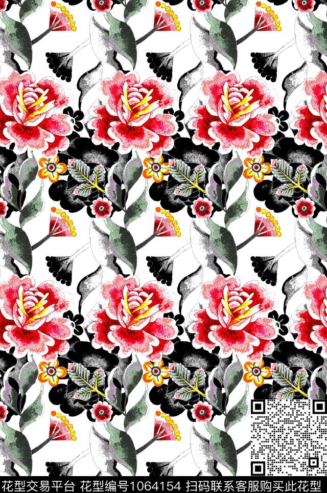 大花数码华亿平台花卉数码印花华亿平台下载（图片编号: 1064154） - 瓦栏（Walan）