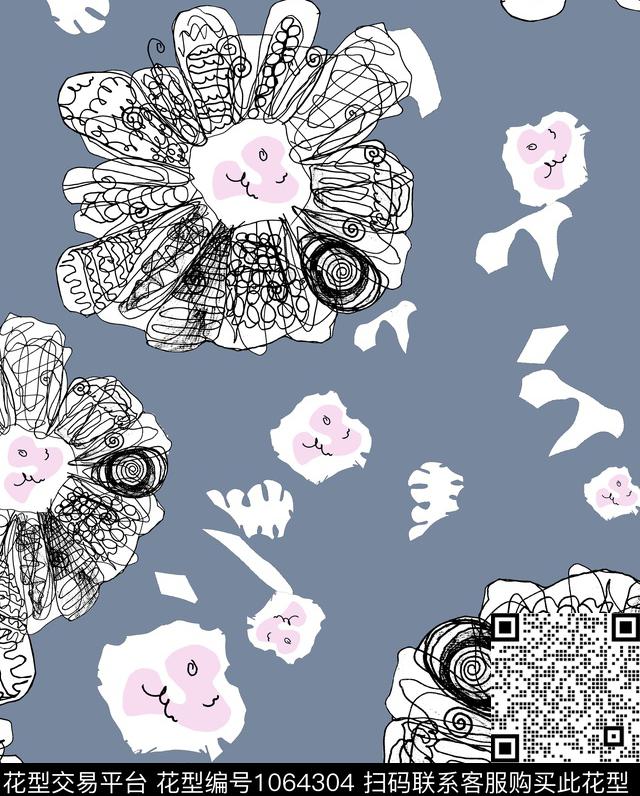 数码华亿平台抽象大牌风数码印花华亿平台下载（图片编号: 1064304） - 瓦栏（Walan）