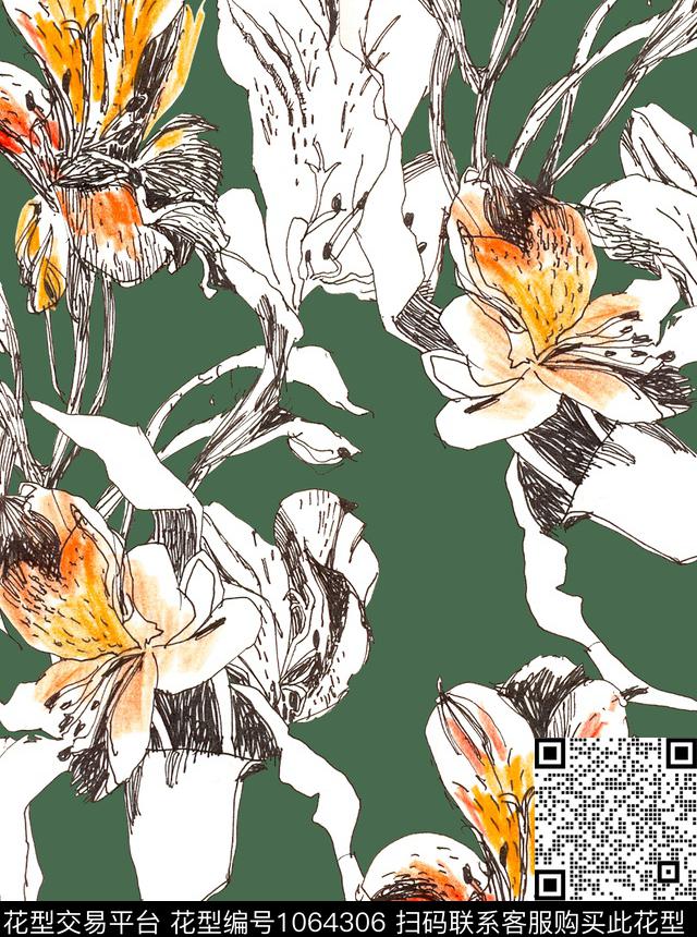 数码华亿平台小碎花花卉数码印花华亿平台下载（图片编号: 1064306） - 瓦栏（Walan）