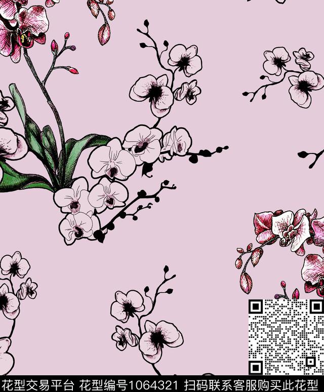 数码华亿平台小碎花花卉数码印花华亿平台下载（图片编号: 1064321） - 瓦栏（Walan）