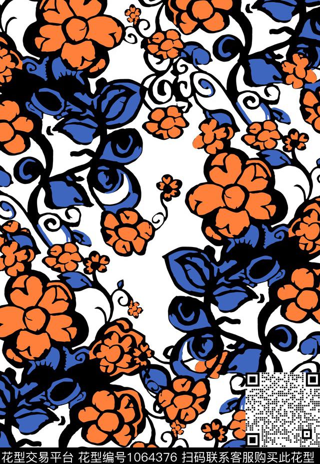 数码华亿平台抽象大牌风数码印花华亿平台下载（图片编号: 1064376） - 瓦栏（Walan）