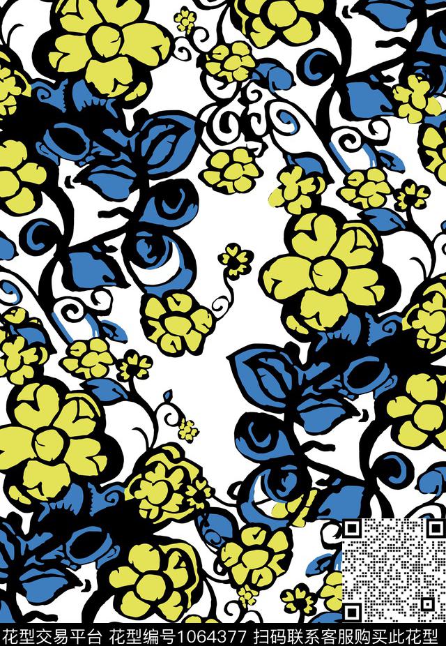 数码华亿平台抽象大牌风数码印花华亿平台下载（图片编号: 1064377） - 瓦栏（Walan）