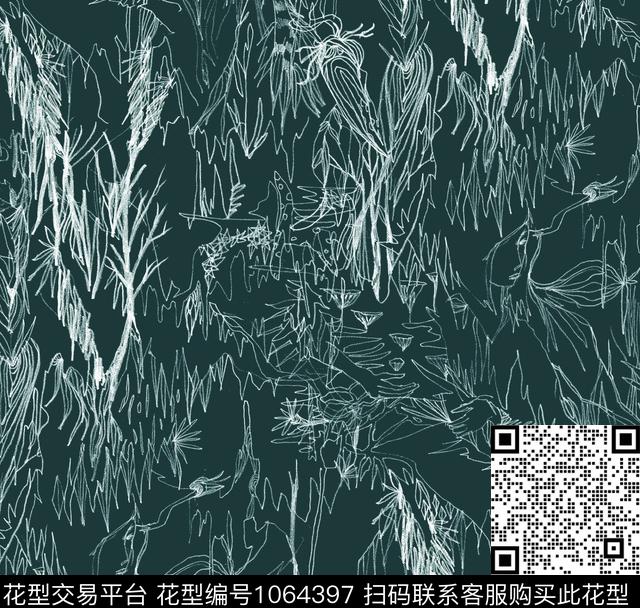 数码华亿平台抽象大牌风数码印花华亿平台下载（图片编号: 1064397） - 瓦栏（Walan）