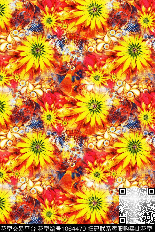 数码华亿平台民族风小碎花数码印花华亿平台下载（图片编号: 1064479） - 瓦栏（Walan）