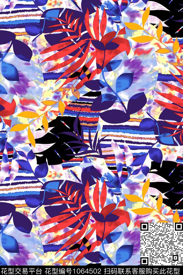 数码华亿平台民族风抽象数码印花华亿平台下载（图片编号: 1064502） - 瓦栏（Walan）