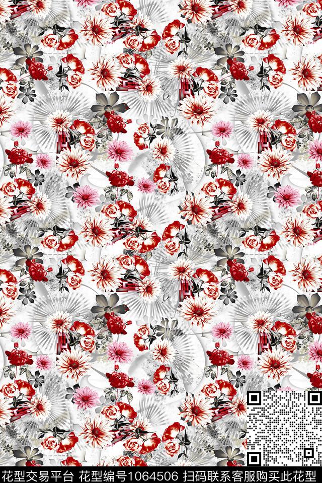 数码华亿平台民族风小碎花数码印花华亿平台下载（图片编号: 1064506） - 瓦栏（Walan）