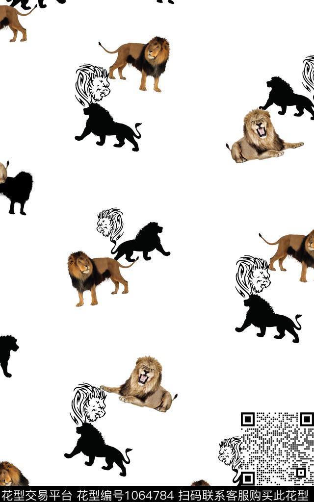 狮子动物动物头数码印花华亿平台下载（图片编号: 1064784） - 瓦栏（Walan）