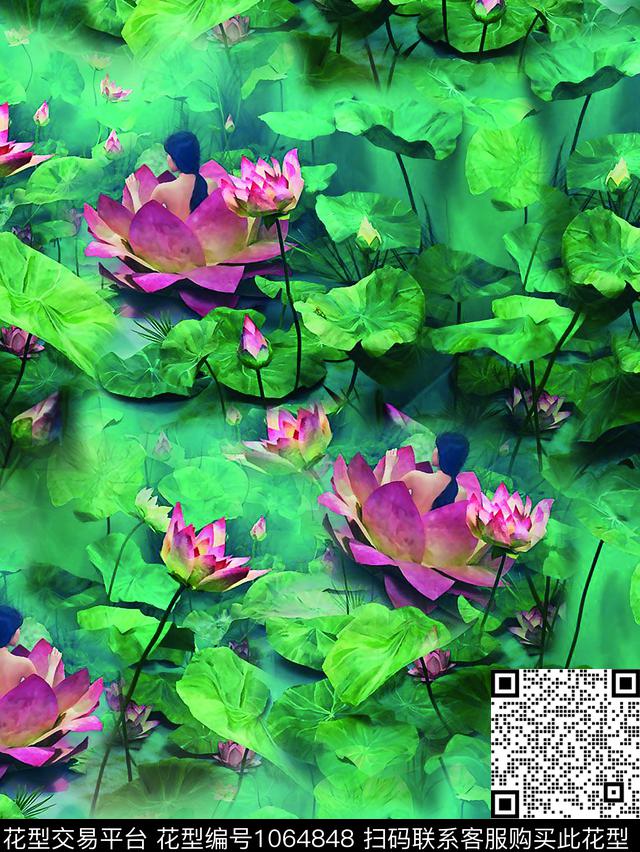 中国风数码华亿平台国画数码印花华亿平台下载（图片编号: 1064848） - 瓦栏（Walan）