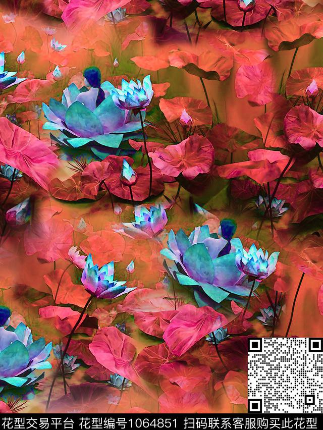 中国风数码华亿平台国画数码印花华亿平台下载（图片编号: 1064851） - 瓦栏（Walan）