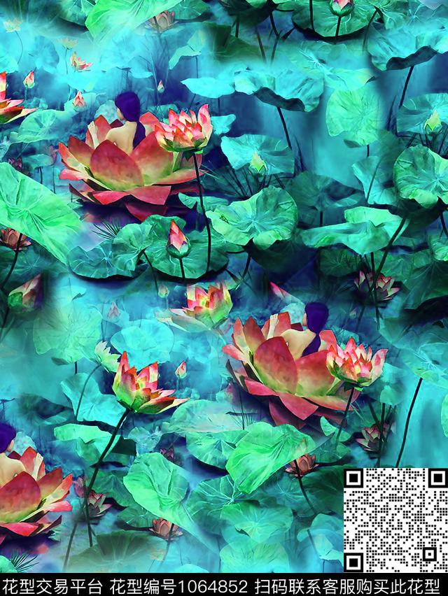 中国风数码华亿平台国画数码印花华亿平台下载（图片编号: 1064852） - 瓦栏（Walan）