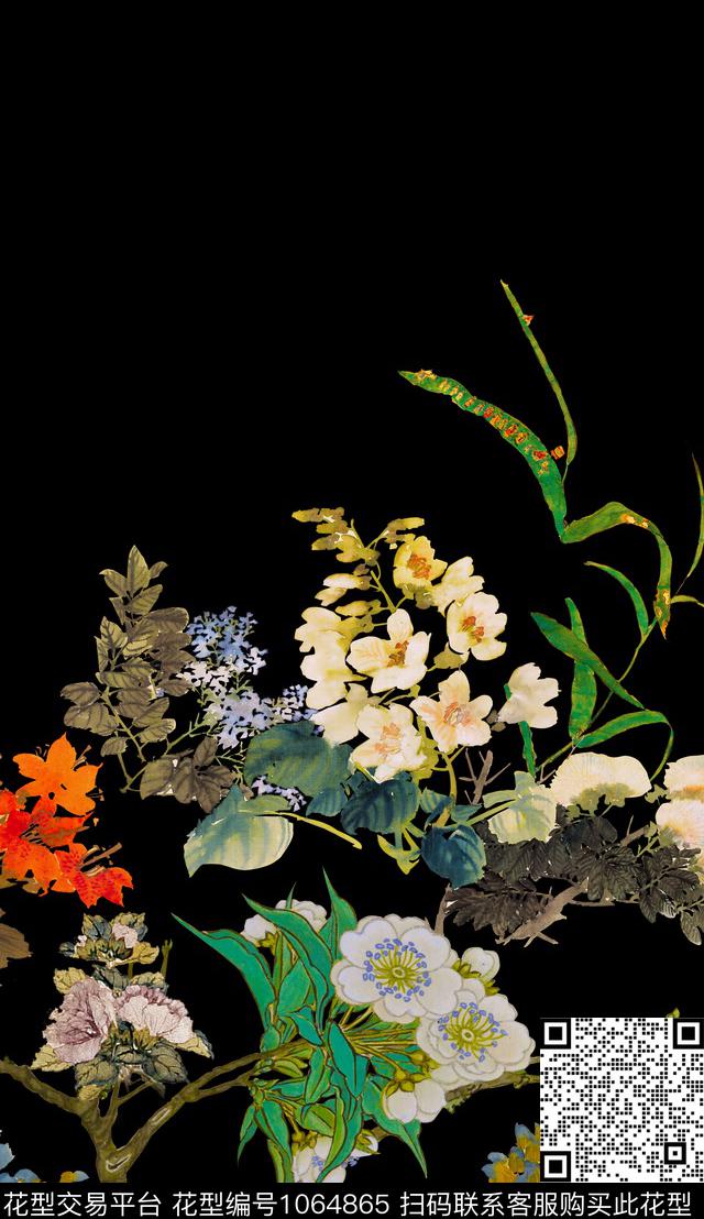 数码华亿平台民族风中国风数码印花华亿平台下载（图片编号: 1064865） - 瓦栏（Walan）