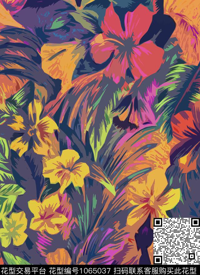 条格线条画条纹数码印花华亿平台下载（图片编号: 1065037） - 瓦栏（Walan）