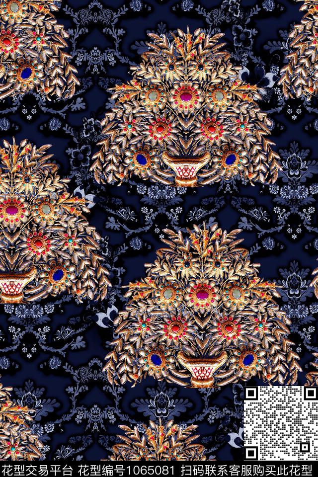 珠宝宝石纹理数码印花华亿平台下载（图片编号: 1065081） - 瓦栏（Walan）