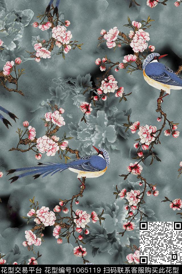 中国风数码华亿平台女装数码印花华亿平台下载（图片编号: 1065119） - 瓦栏（Walan）