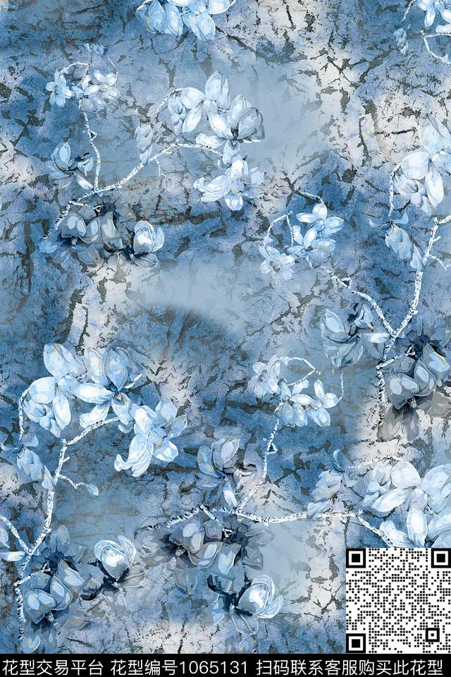 数码华亿平台肌理花卉数码印花华亿平台下载（图片编号: 1065131） - 瓦栏（Walan）