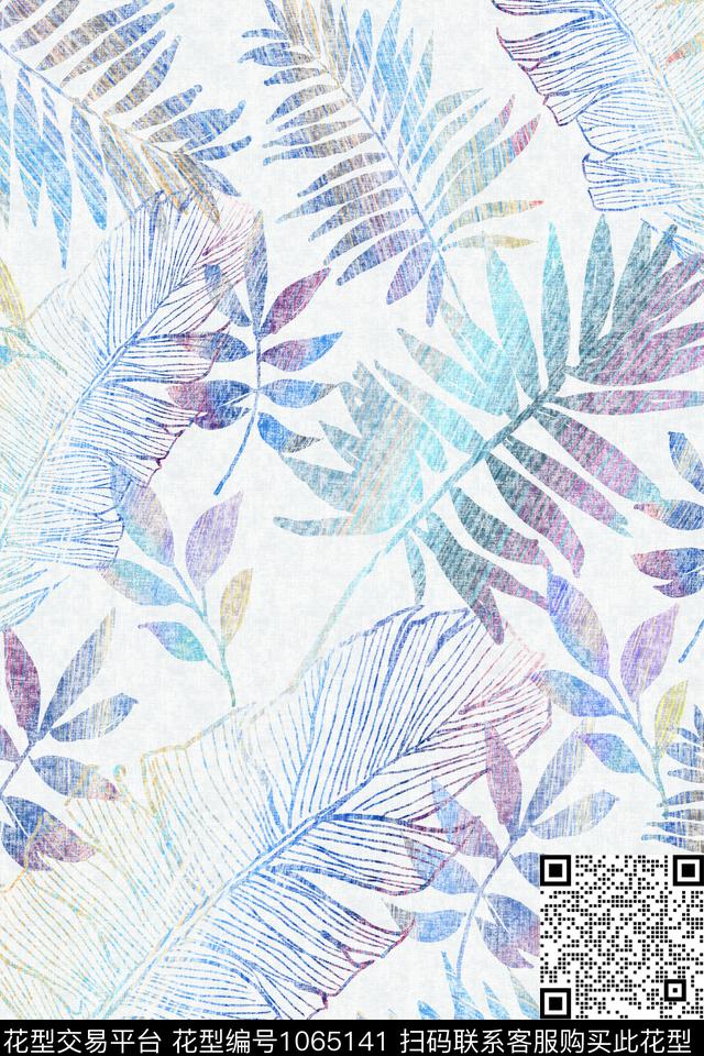 手绘花卉大牌风热带华亿平台传统印花华亿平台下载（图片编号: 1065141） - 瓦栏（Walan）