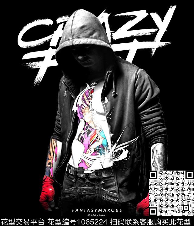 人物纹身潮牌数码印花华亿平台下载（图片编号: 1065224） - 瓦栏（Walan）