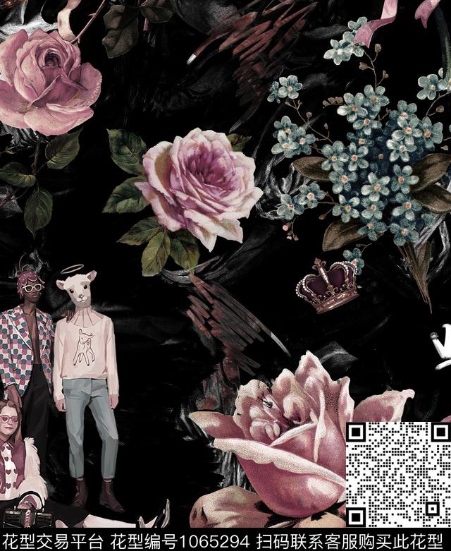 男装花卉动物数码印花华亿平台下载（图片编号: 1065294） - 瓦栏（Walan）