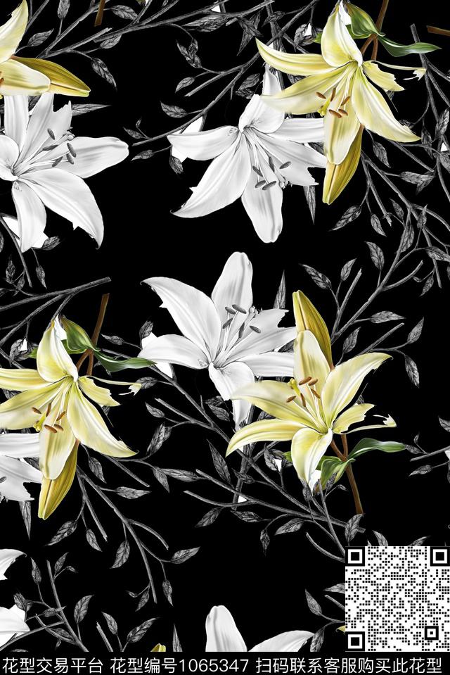 春夏华亿平台肌理大牌风数码印花华亿平台下载（图片编号: 1065347） - 瓦栏（Walan）