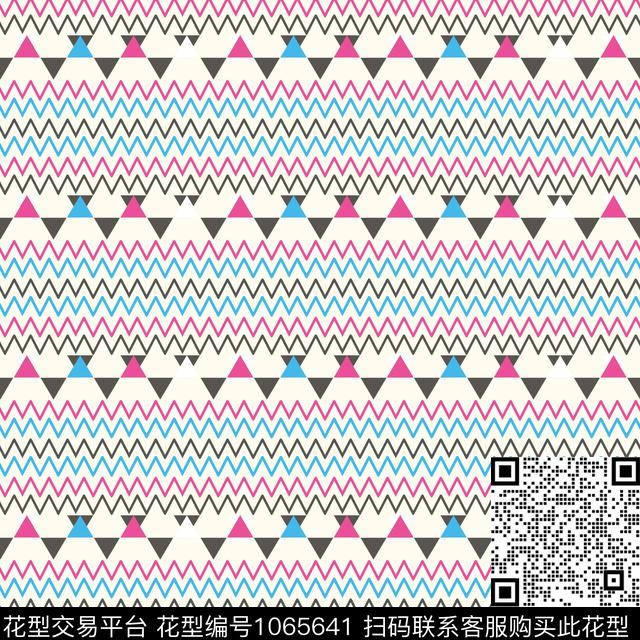 民族风格子抽象传统印花华亿平台下载（图片编号: 1065641） - 瓦栏（Walan）